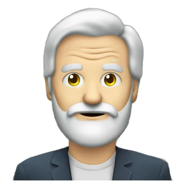 old white guy with beard and dollar signs in his eyes with chart going upwards behind him sticker
