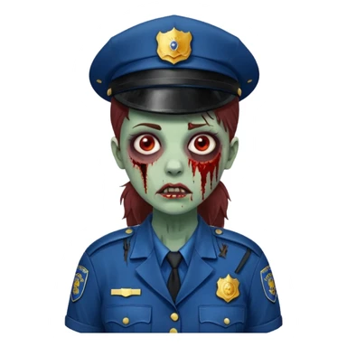 kadınpolice zombi  sticker