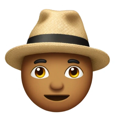 “Pou” wearing a hat sticker