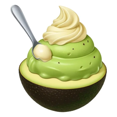 ice cream on avocado sticker