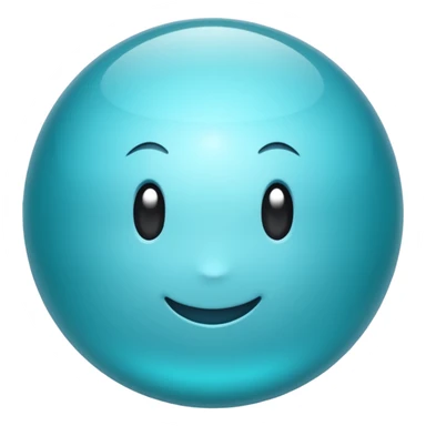 aqua color sphere sticker