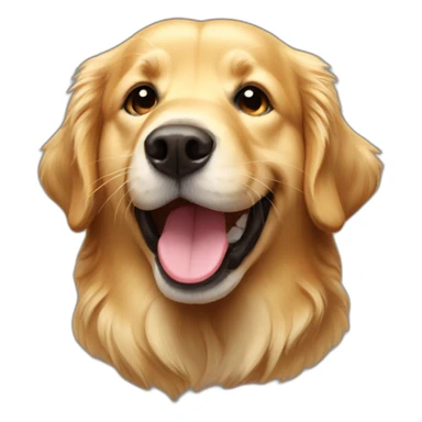 Golden retriever smiley sticker