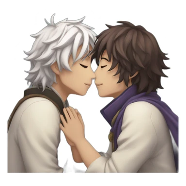 soukoku kissing pas holding hands sticker