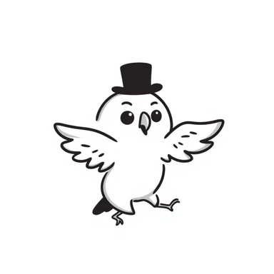 dancing parrot dancing, hand drawn doodle style sticker