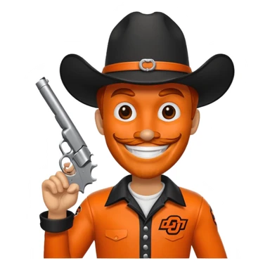 Oklahoma state pistol pete sticker