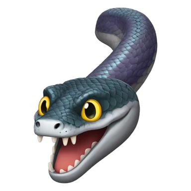  Feliz serpente cor cinza sticker