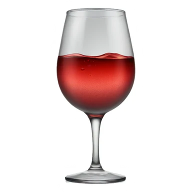 Red water in glass sticker