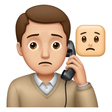 man watching at phone with ashamed expression sticker