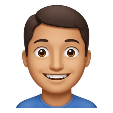 Smiling face with mole on chin sticker