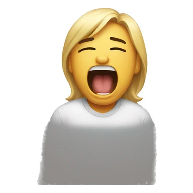 Tired yawning emoji sticker