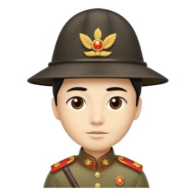 chinese hat soldier sticker
