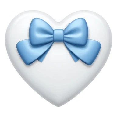 white heart with bow sticker