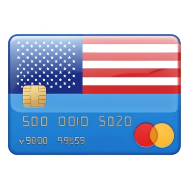 credit card with us flag sticker