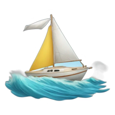 sailboat in high winds sticker