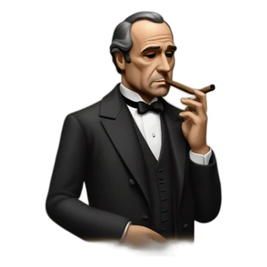 don corleone smoking cigar sticker
