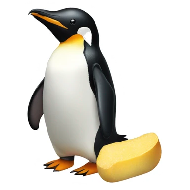 Pinguin eat sticker