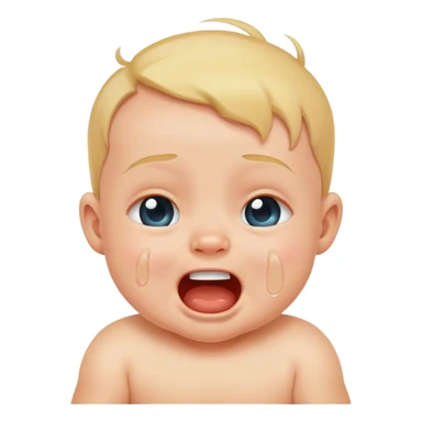 A baby crying in laughter  sticker