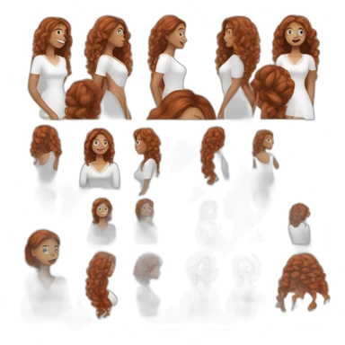 Femme métisse (noir et blanche) qui embrasse une femme blanche et rousse  sticker
