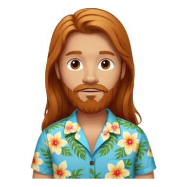 Ginger long hair girl,  brown hair men with beard on honeymoon sticker