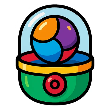 colorful playful gacha capsule toy sticker