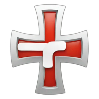 Red cross logo logistics sticker