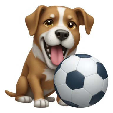 Dog playing football sticker