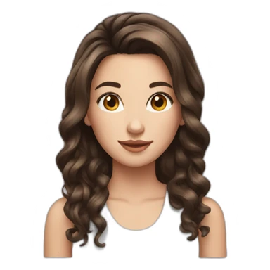 brunette Beautiful Square hairstyle girl sticker