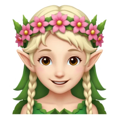 Elf with Flower Crown sticker