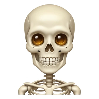 Squelette soucils vers le haut sticker