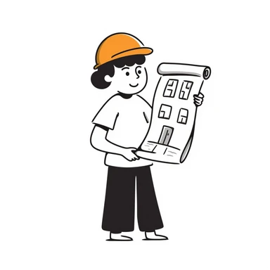 student in construction helmet sticker