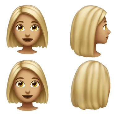 Girl dirty blonde hair  sticker