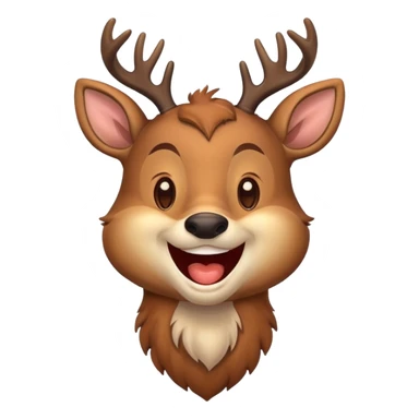 Laughing deer sticker