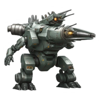 Mech godzilla with artillerie canon sticker