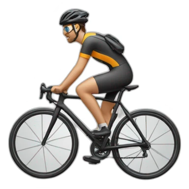 Ciclista arrastrando bici sticker