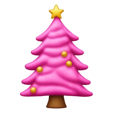 Pink Christmas tree sticker