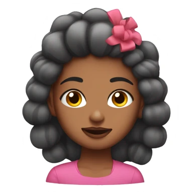 girl from shoulders up with eyes closed and hair rollers  sticker