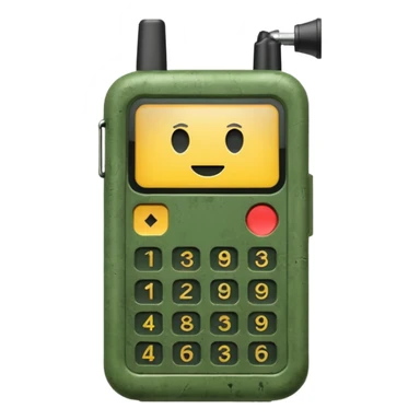 Army talkie with green casing
 sticker