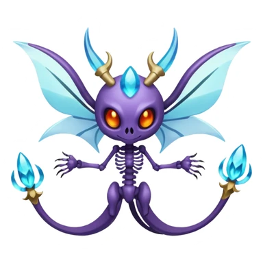 Skeletal Splashy Glacial Spectrobes-Lunala-Pokémon (Full body) sticker