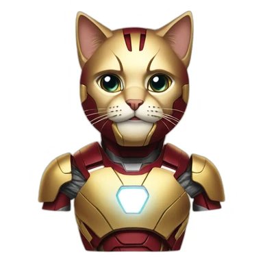 Cat iron man sticker
