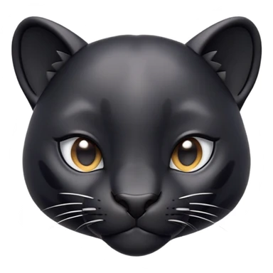 cinematic-cute-panther-portrait-emoji,-head-tilted-playfully-and-inquisitively,-with-a-smooth,-streamlined-form-accentuated-by-a-subtle-sheen-and-round,-sparkling-eyes-filled-with-charm,-simplified-yet-irresistibly-adorable-features sticker