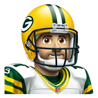 Aaron Rodgers playing football sticker