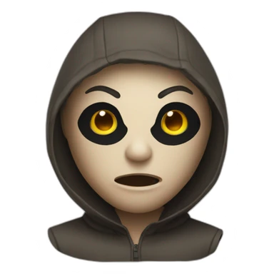 Human in mask of madness sticker