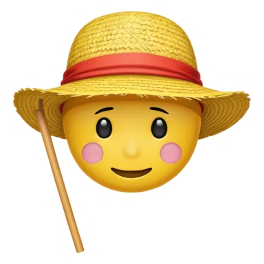 One piece straw hats flag as an emoji sticker