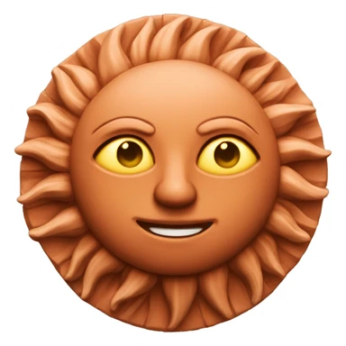 Terracotta sun sticker