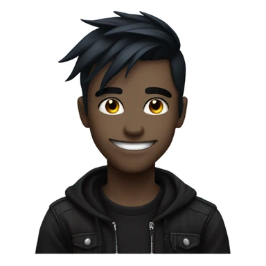 emo kid smiling creepy sticker