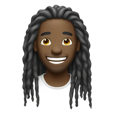 black guy with long locs laughing sticker
