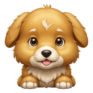 glossy golden puppy sticker