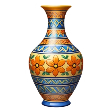 colorful ceramic vase sticker