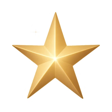 small star with a soft glow, glamorous and stylish, no background sticker