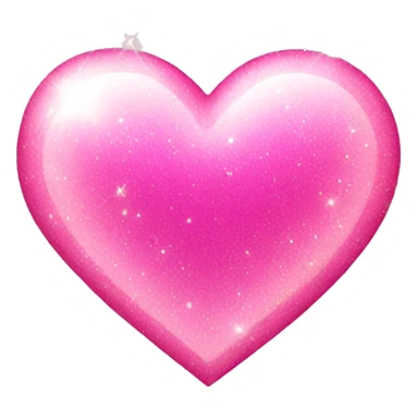 pink heart with sparkles sticker